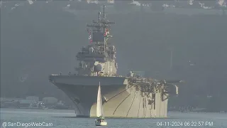 USS Boxer (LHD 4) Returns to San Diego for Repairs 10 Days after Deployment