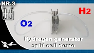 Hydrogen Generator #3 Hydrogen generator split cell demo (hydrogen and oxygen separation)