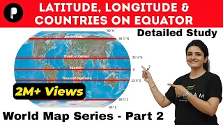 World Map: Latitude, Longitude, Countries on Equator (हिंदी में) | with Memory Techniques