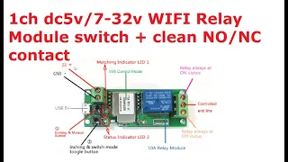 DIY Basics - 1ch dc 5v/7-32v Relay Module switch + clean NO/NC contact  eWelink - Alarms/ relays etc