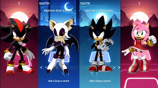 Shadow - Rouge Exe - Dark Sonic - Amy Rose - Tiles Hop EDM