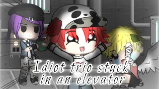 The Idiot Trio when stuck in an elevator|| Gacha Club Skit (99 bottles of beer on the wall meme)