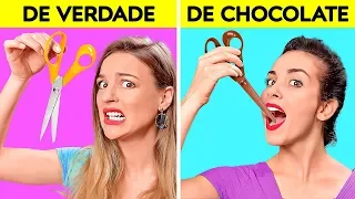 DESAFIO: REAL X DE CHOCOLATE|| O Último Que PARAR Ganha! Teste De Sabores por 123 GO! CHALLENGE