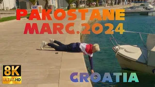 Pakostane, Croatia | 8K Spring Walkthrough (March 2024)