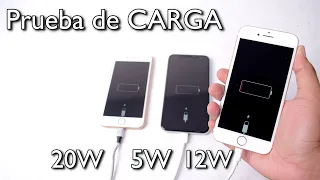 test de CARGA iPhone 7 iPhone 8 iPhone X 🔥 20W 12W 5W ¿ CARGA RAPIDA en iPhone 7 ? 🤔 - RUBEN TECH !