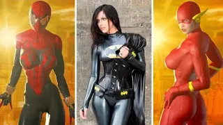 Superheroes and villains in female versions DC/Marvel