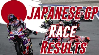 Weather Shortened Japanese GP Race Results |  Motogp News 2023