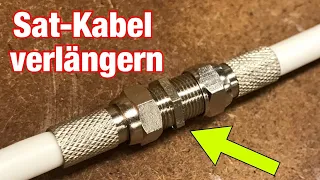 F-Stecker aufbringen TRICK ! Koaxialkabel verbinden / verlängern ! Sat Kabel anschließen! Proofwood