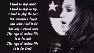 Madonna - American Life Karaoke / Instrumental with lyrics on screen