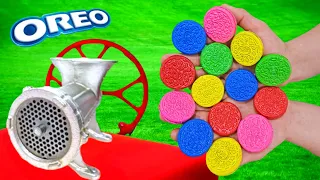 EXPERIMENT COLORFUL OREO VS MEAT GRINDER COOL EFFECT