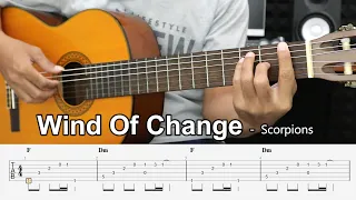 Wind Of Change – Scorpions - Fingerstyle Guitar Tutorial + TAB & Lyrics