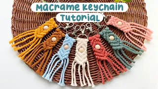 Macrame Keychain TUTORIAL#4 | DIY Keychain for beginners | Easy pattern STEP BY STEP | WeaveyStudio