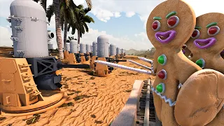 320 Phalanx CIWS vs 1,900,000 Gingerbread Man | Ultimate Epic Battle Simulator 2 | UEBS 2
