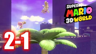 Super Mario 3D World - 2-1 Conkdor Canyon - All Stars & Stamp 100% Gameplay Walkthrough