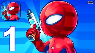 Johnny Spider Shooter Games - Gameplay Walkthrough Part 1 Levels 1-25 (iOS, Android)