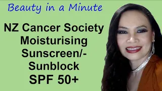 NZ Cancer Society Moisturising Sunscreen / Sunblock SFP50+ Anti aging