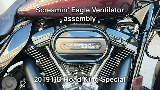 Screamin' Eagle Ventilator Assembly on Road King Special