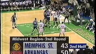 03/21/1992 NCAA Midwest Regional 2nd Round:  #6 Memphis State Tigers vs.  #3 Arkansas Razorbacks