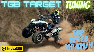 TGB TARGET SUPER TUNING - TEST, TRICKS & TOP SPEED - INSTA 360 X3 - 4K 60P