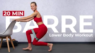 20 Min BARRE Workout with MINI BAND - Shaky Legs 100% Guaranteed!