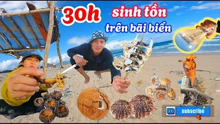 Sống trên bãi biển sau 30H chỉ bằng một con dao | thử thách sinh tồn của khám phá biển tv