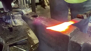 Blacksmithing - Knife Making Hand Forging a Clip Point