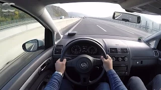 VW Touran 1.4 TSI EcoFuel (2011) on German Autobahn - POV Top Speed Drive