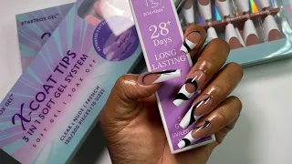 Trying BTArtbox X-coat FrenchTips 🇿🇦| Tutorial | Review | beginner friendly