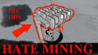 Space Engineers - Drop Ship Mining rig. (CHEAP! and portable. NO SCRIPTS!)
