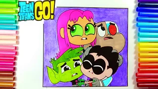 Teen Titans Go Coloring Page Starfire Robin Coloring For Kids 2