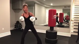 Cardio Boxing!  Non-Stop cardio kickboxing workout!  Burn mad calories and have fun!