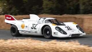 50 Years of the Porsche 917 at Goodwood FoS 2019: 917 LH, Road Legal, PA Spyder, 917K, 917/30