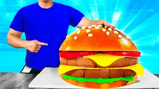 Géant Gommeux Burger | Comment faire le plus grand du monde DIY Gommeux Burger par VANZAI CUISINE