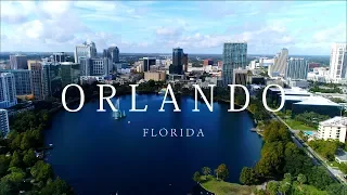 Orlando Florida Day/Night Aerial City View | 4K