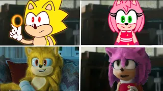 Sonic The Hedgehog Movie AMY SONIC BOOM vs SUPER SONIC Uh Meow All Designs Compilation 2