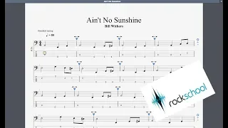 Ain't No Sunshine Rockschool Debut Grade Bass