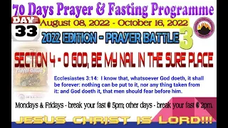 Day 33 MFM 70 Days Prayer & Fasting Programme 2022.Prayers from Dr DK Olukoya, General Overseer, MFM