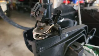 Quick and Easy trolling motor release/lock lever modification for kayak