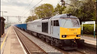 WCML.  Busy 3 Hours of Mixed Freight at Acton Bridge. 9th May 2022