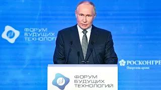 Владимир Путин на пленарном заседании Форума будущих технологий. 14 февраля 2024 года