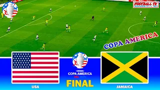 USA vs JAMAICA - Final Copa America 2024 | Full Match All Goals | eFootball PES Gameplay PC