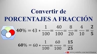 Convertir de Porcentaje a Fracción