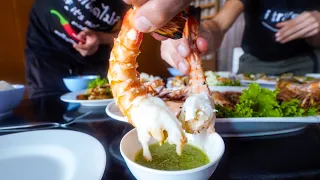 Seafood Thailand - GIANT TIGER SHRIMP at 1 Table Restaurant in Bangkok!