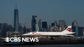 Supersonic Concorde floated to Intrepid Museum | CBS News