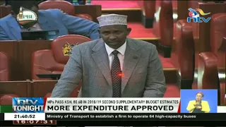 MPs pass KSH. 80.6B in 2018/19 second supplementary budget estimates