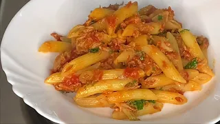 Quick And Easy Penne Pasta, Tuna in Tomato 🍅 Sauces..