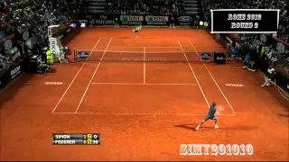 Roger Federer vs Gilles Simon Rome 2013 R3