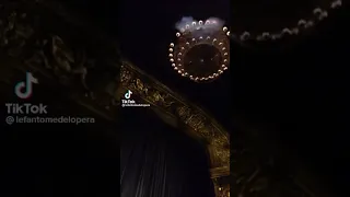 in the Phantom of the Opera the chandelier crashing in Greece