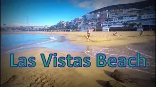 Vistas beach Tenerife Canary Islands,   - Playa de Las Vistas