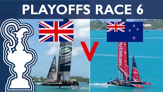 35th America's Cup LV Semi-Final 1 GBR vs. NZL Race 6 | AMERICA'S CUP